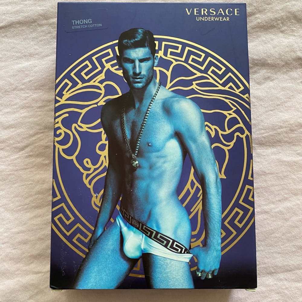 Versace Greca thong white gold men’s underwear 7